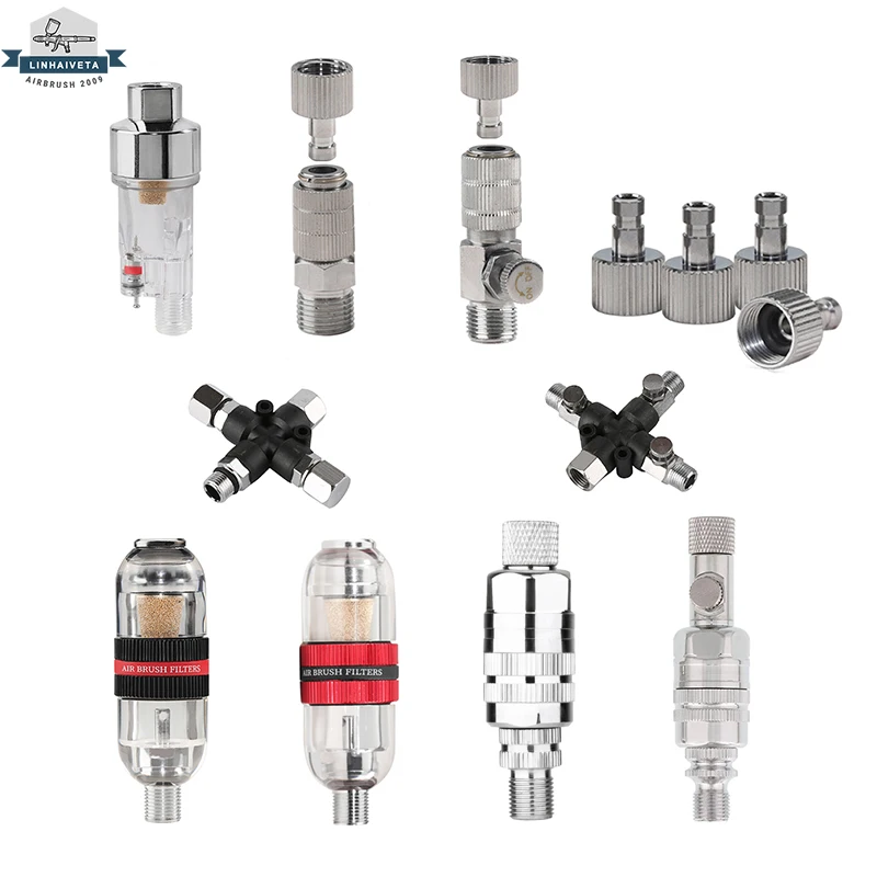 Аэрограф 1/8 фильтр масло-вода сепаратор клапан аксессуары Аэрограф регулятор быстрой реальности Аэрограф увлажняющая ловушка для hosefitting