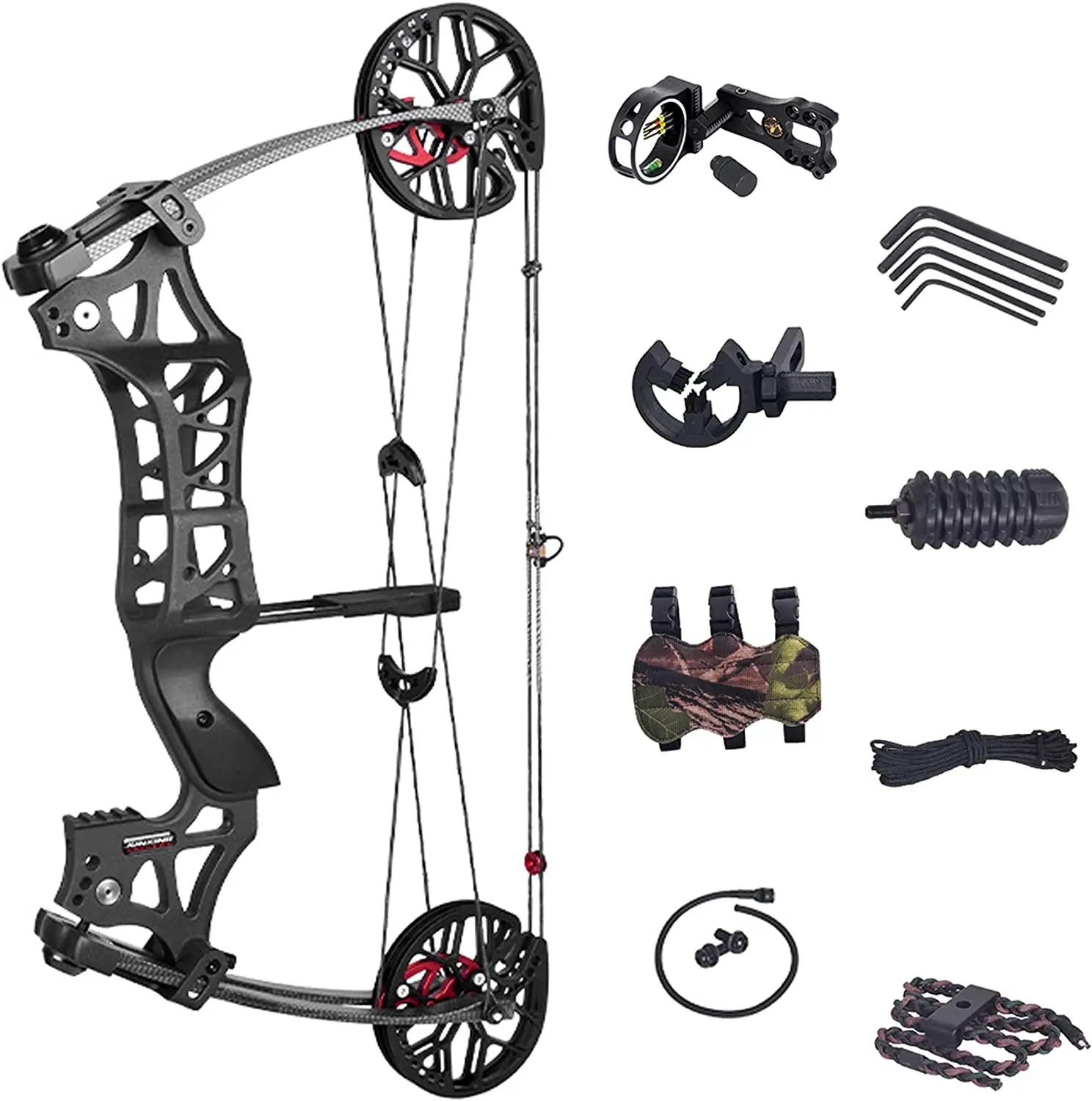 Compound Bow Set Steel Ball Bow and Arrow Compound Pulley Bow 3060 lbs