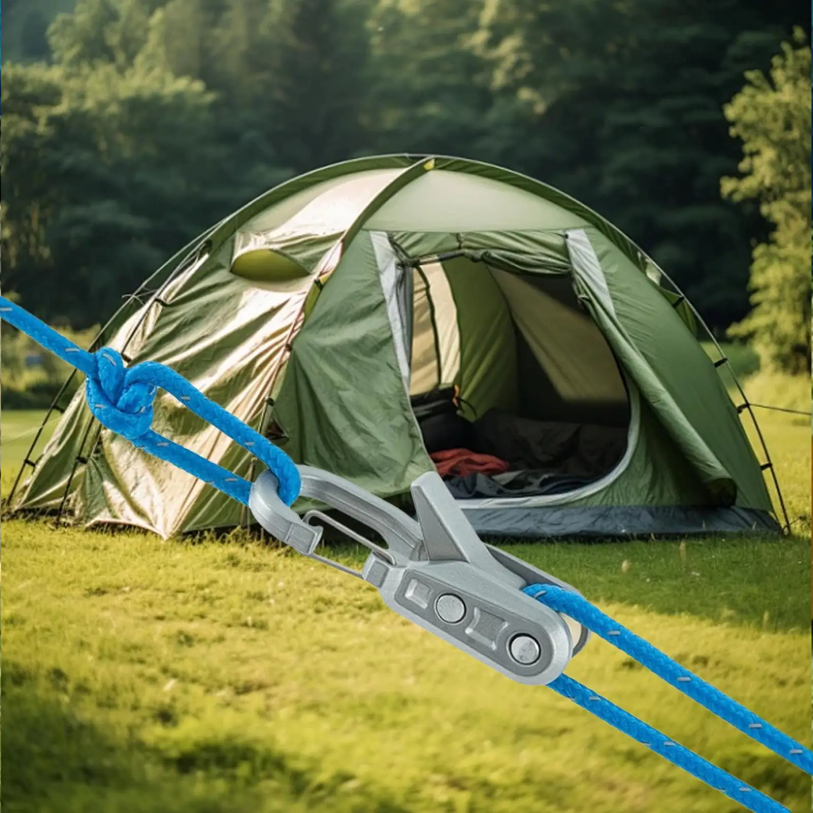 Rope Roller in use securing a tent