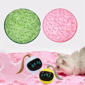 Automatic Funny Cat Toys Electric Motion Undercover Moving Bouncing Rolling Ball Interactive Toy For Indoor Cat Kitty Pet Toy 1