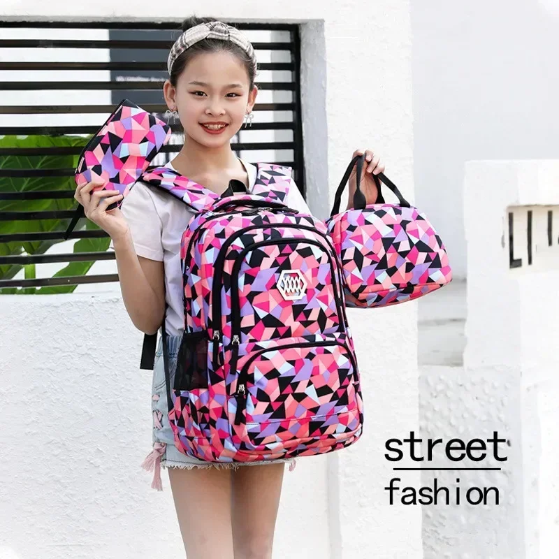 School Bags for Teenagers Girls Schoolbag Large Capacity Boys Printing School Backpack Set Rucksack Bagpack Kids Cute Book Bags 3