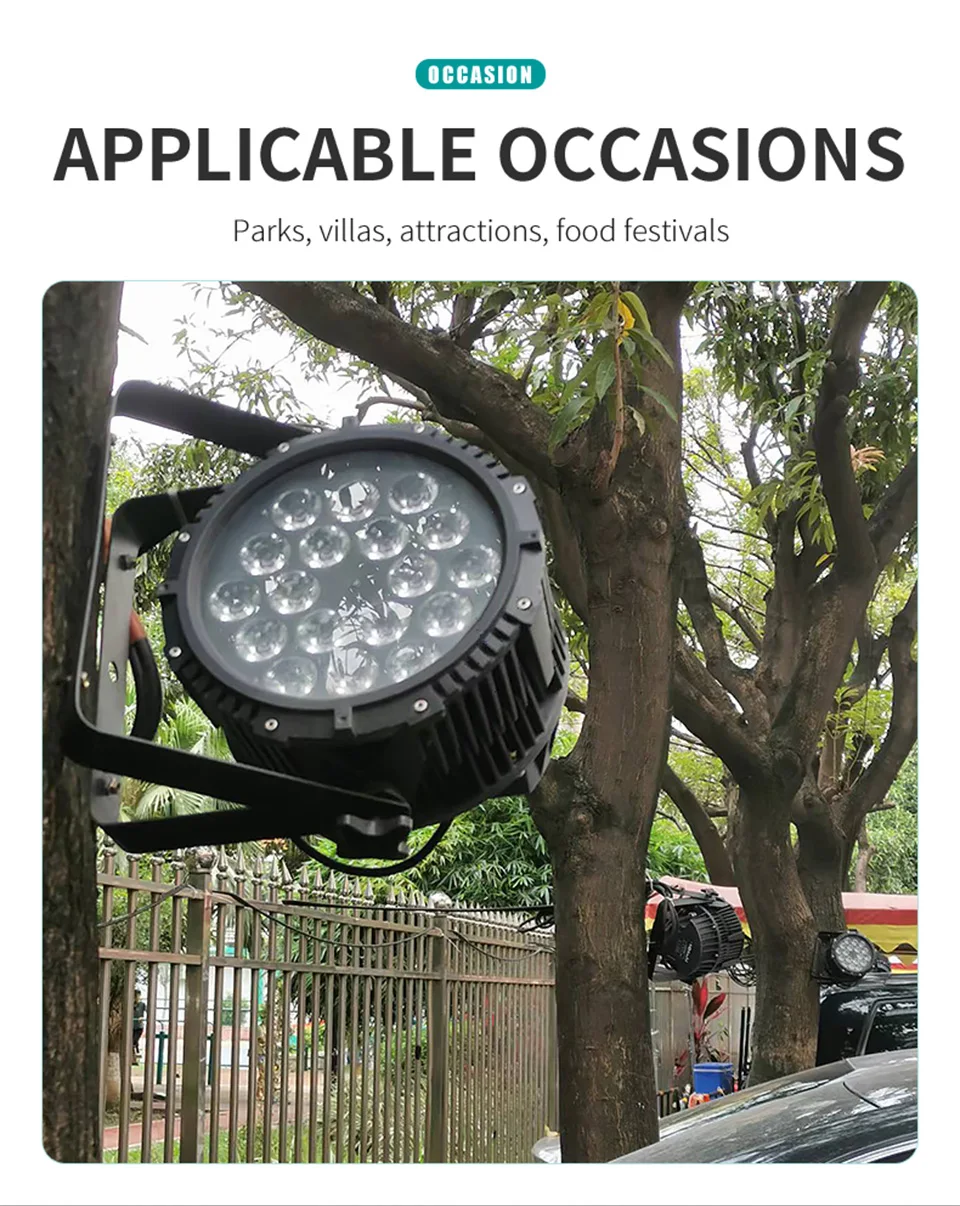 2025 LED Outdoor Waterproof Par Light DMX RGB Wash Light Professional Stage Bar