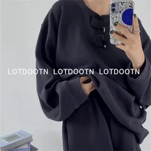  LOTDOOTN Women Casuals Suit 2 Piece Shorts And Tops Set Street Tracksuits Oversize Sweatshirt Short Set Two Piece Casual Outfits 