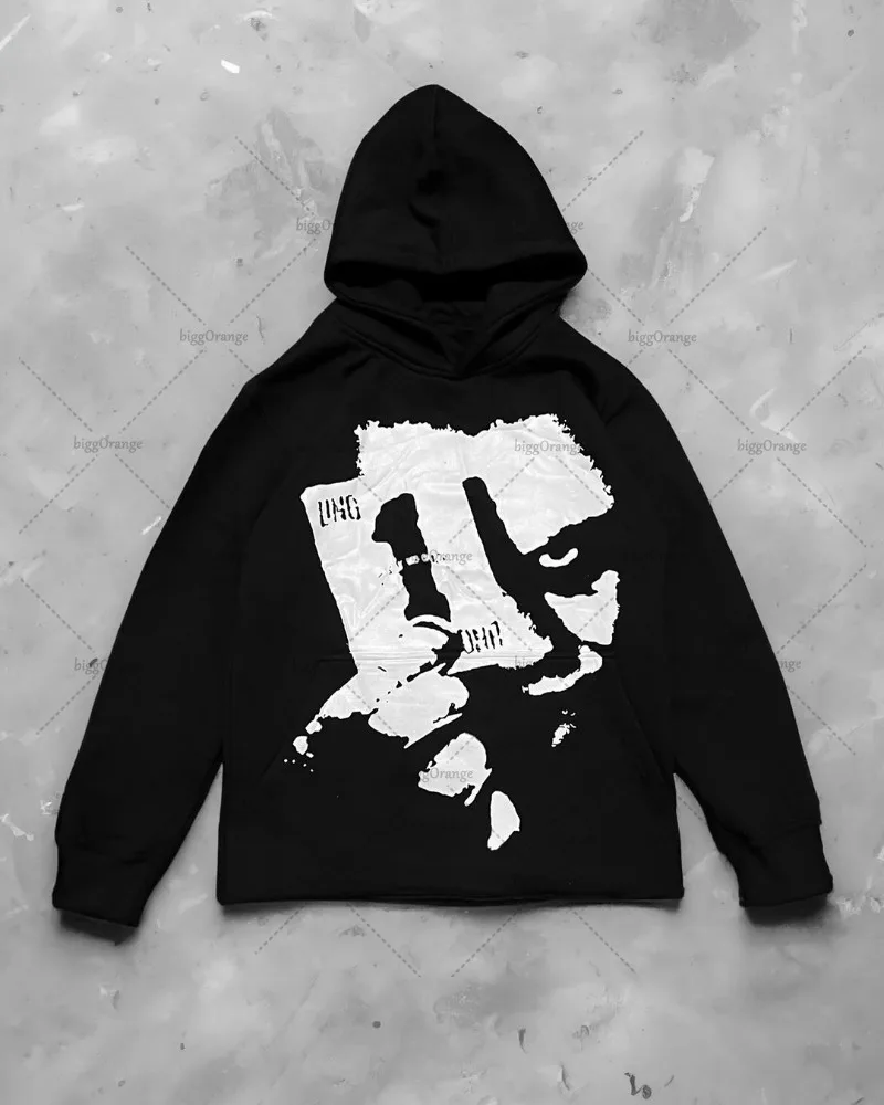 

Уличная мода, модный трендовый брендовый свитшот с буквенным аниме принтом, пуловер, Толстовка для мужчин Y2k, ретро, универсальная Повседневная Женская куртка