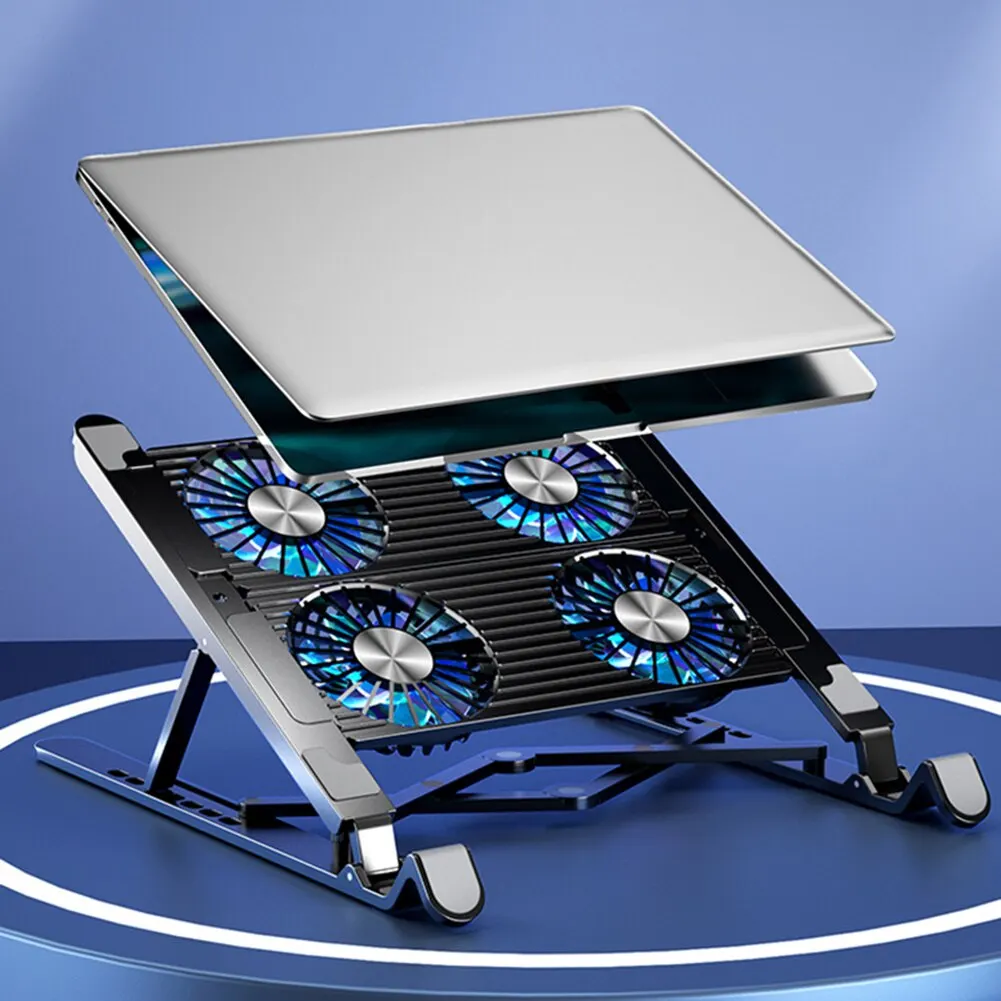 Laptop Cooling Pad Laptop Stand ICE COOREL Splicing Stable Foldable Notebook Riser Portable Tablet Stand 7 Gears Adjustable
