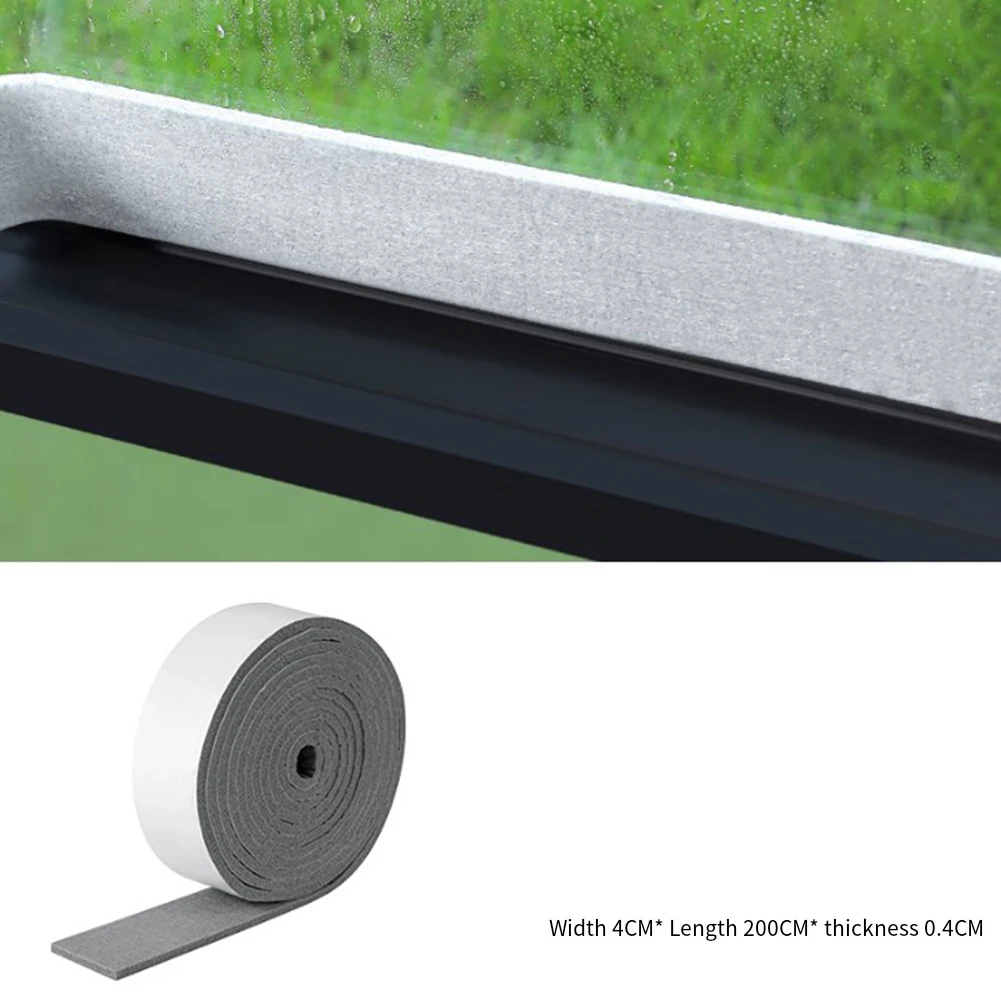 Non-woven Fabrics Door Window Seal Strip Anti-condensation Strips Water Absorption 2M 4 MM Reusable 2pcs Household Tools Tapes