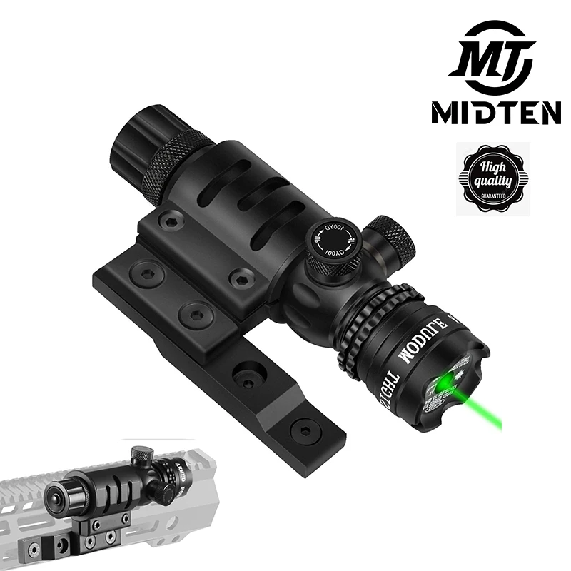 MidTen Riflescope Combo Green Dot Laser Sight 532nm Scope with Pressure Switch Storage Box Fit Picatinny and M-Lok Rail laser sight pressure switch
