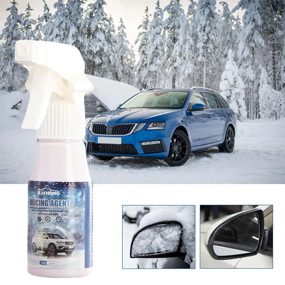 60ML Ice Remover Spray Winter Car Windshield Deicer Frost Snow