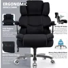 Big and Tall Office Chair 500lbs- Fabric High Back Executive Computer Chair with Adjustable Lumbar Support 3D Flip Arms Plus 4
