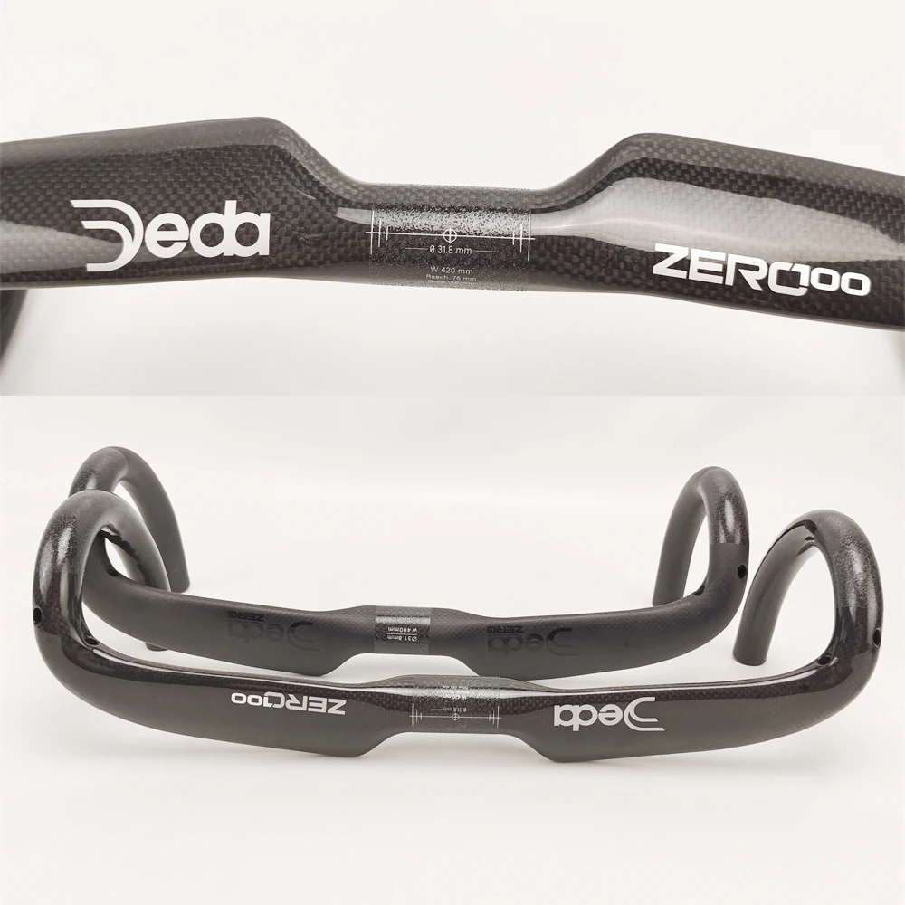 Carbon Fiber Aerodynamic Bicycle Handlebars - Lightweight & Reinforced Design with Internal Routing