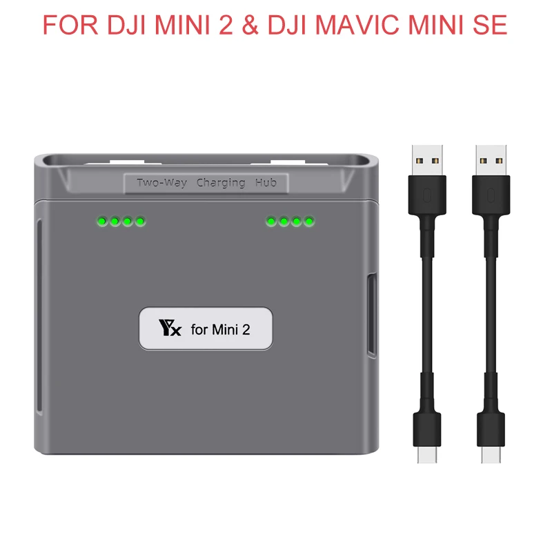Battery Charger Two-Way Charging Hub For DJI Mini 2/Mini SE Drone Batteries USB Charger For DJI Mini 2/Mini SE Batteries