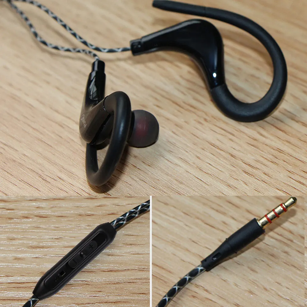 유선 헤드폰 3.5mm 와이어 컨트롤 기능이 있는 인이어 유선 이어폰, 노트북 컴퓨터 태블릿 폰용 마이크 포함