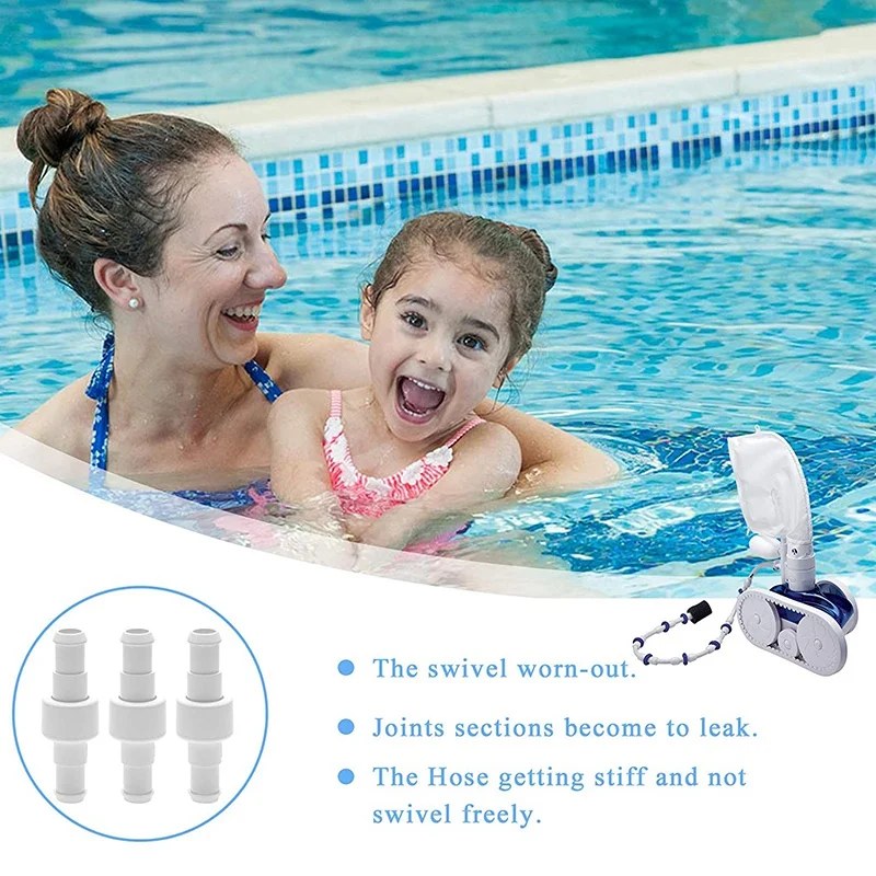 Swimming Pool Cleaning Kit Pool Cleaner Hose Swivel D20 And Hose Nut D15 Replace For Zodiac Polaris 280 180 380 3900 (9 Pack)