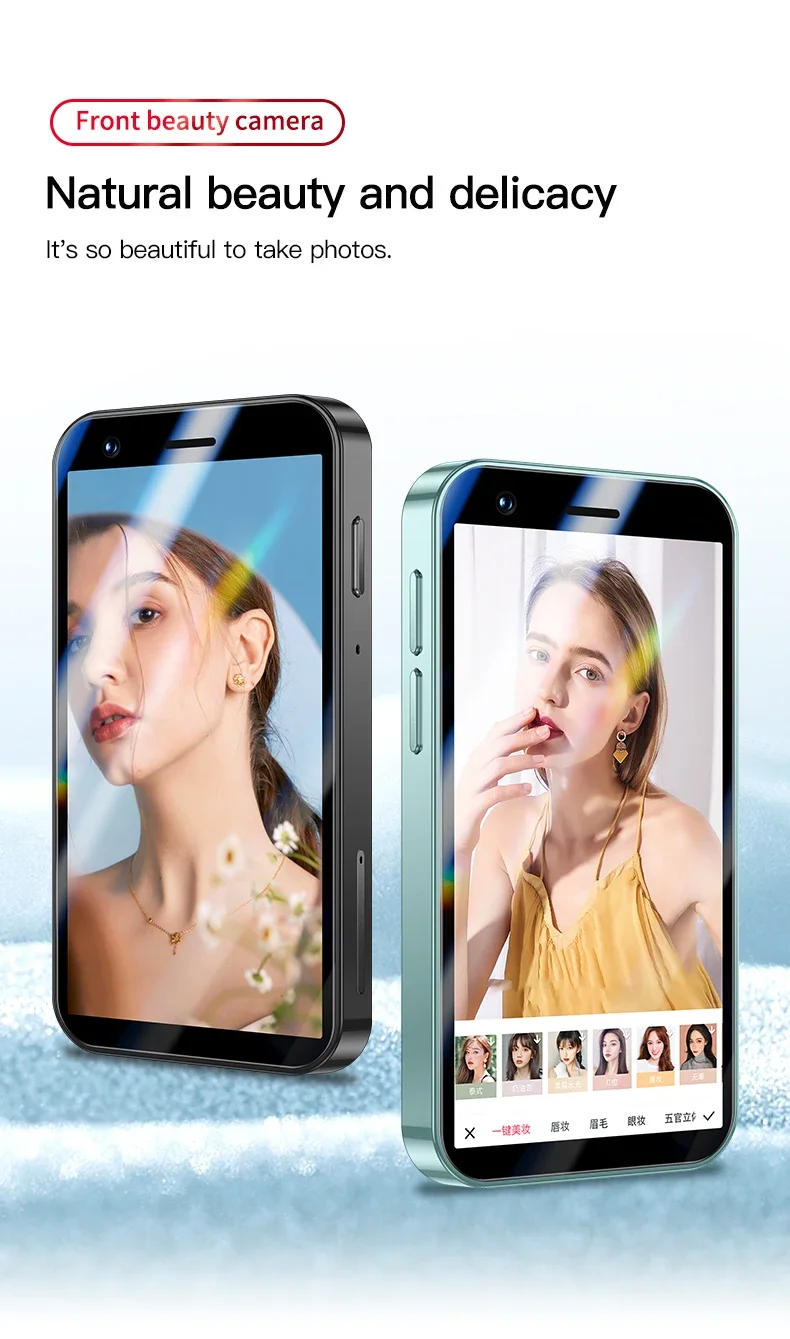 Teléfono Inteligente Mini FUFFI F8 Pro, Teléfono Android con Face ID, Portátil, Mini Celular de 8.1 Pulgadas HD, 16 GB de ROM, Batería de 2000 mAh