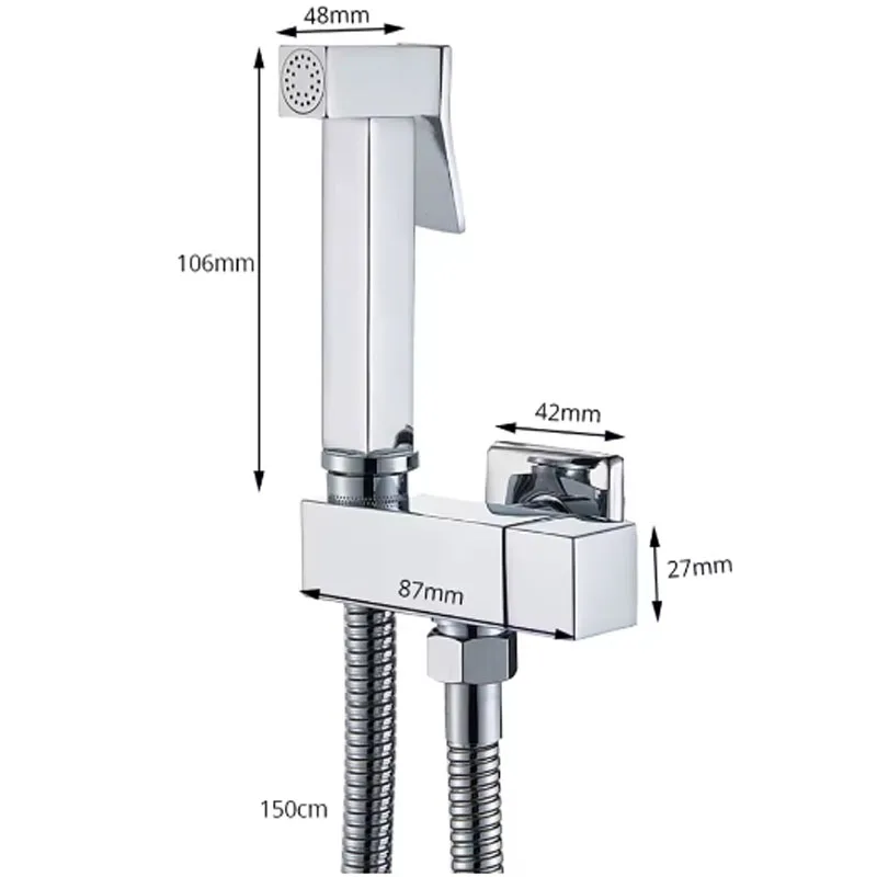 Bathroom Bidet Faucet Brass Tap Washer Mixer Single Cold Water Shower Sprayer Head Tap Toilet Faucets Toilet Handle Jet