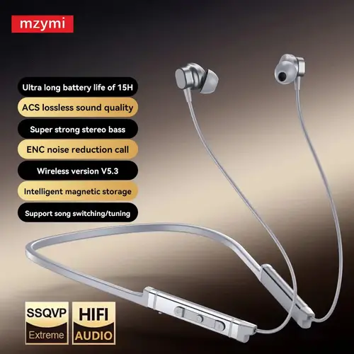 MZYMI BS09 Neckband Bluetooth5.3 Headset Hifi Sound Sport Earbuds In Ear Headphones TWS Wireless Earphones Waterproof For XIAOMI - Image 7