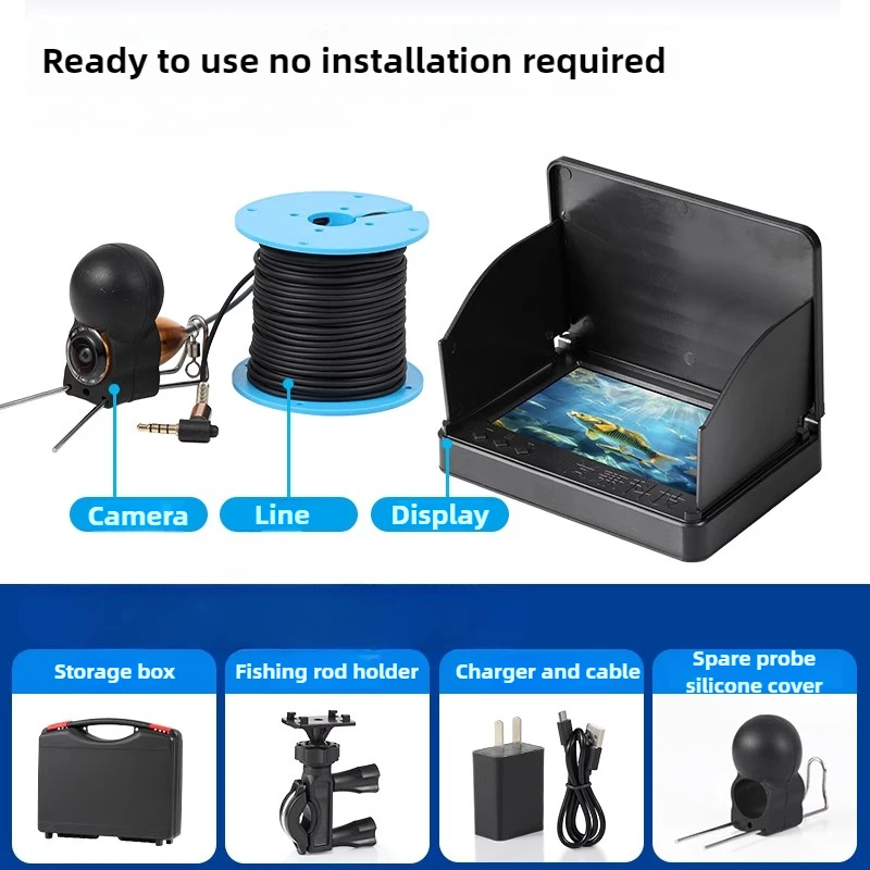 Premium Underwater Fishing Camera System-Waterproof HD Video Recorder with 360&deg; Night Vision for Deep Sea Exploration