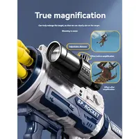 Kids Rocket Launcher Electric Toy Gun Bazooka Shooting with Voice Light Smoke Howitzer Soft Bullet Gun Boys Birthday Gifts 2