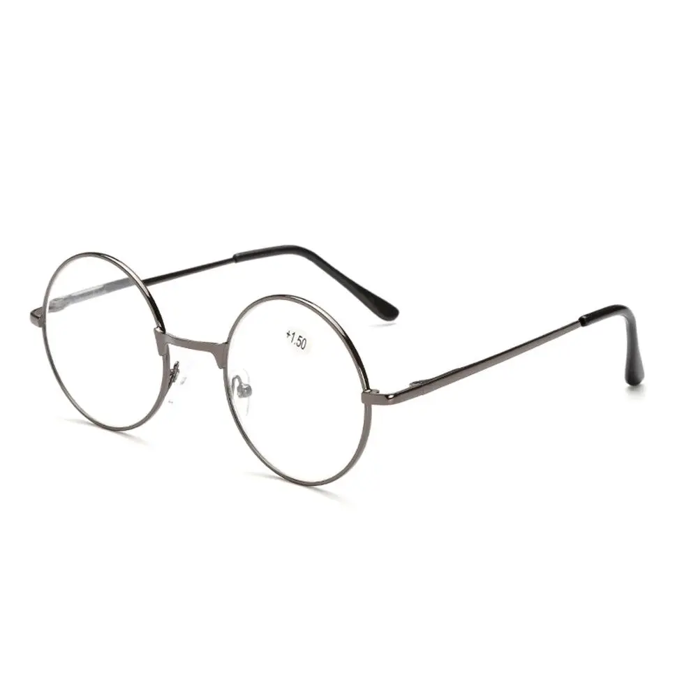 Ultra-Light Round Metal Reading Glasses with Spring Hinges