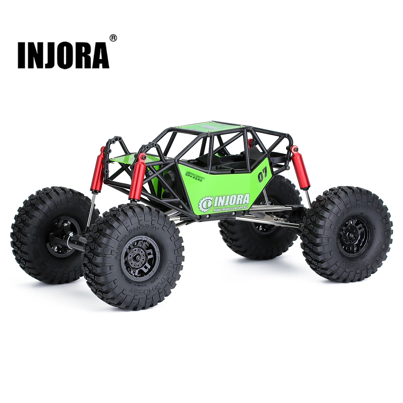 Injora 310mm Wheelbase Rock Buggy Chassis With Tube Roll Cage For 1/10
