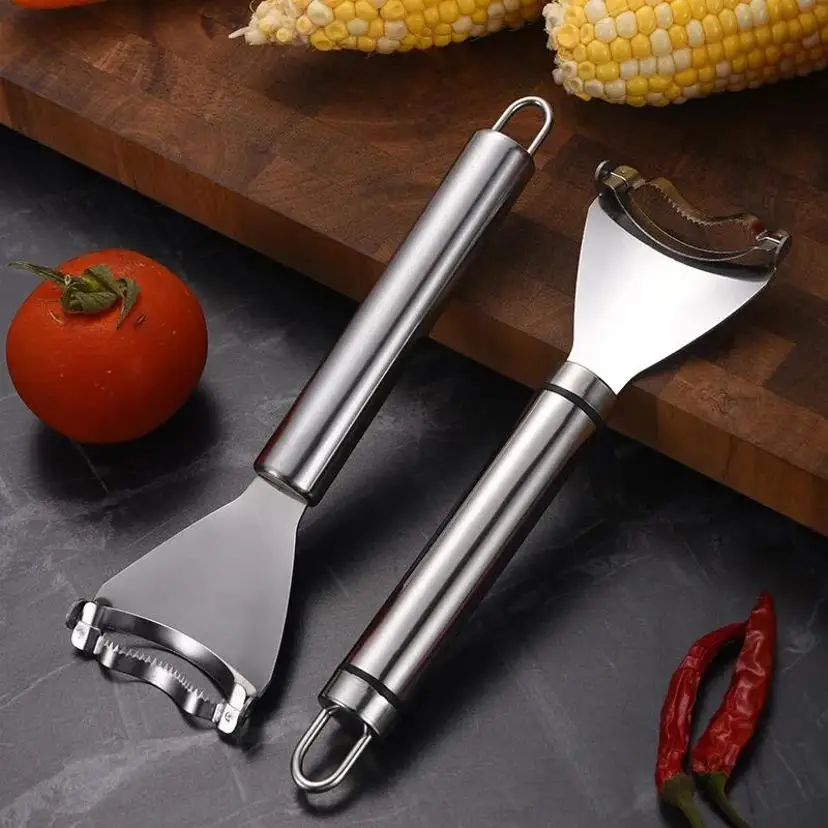 Stainless Steel Corn Stripper Corns Threshing Device Easy Peeling Corn Kerneler Peeler Corn Separator Fruit & Vegetable Tools
