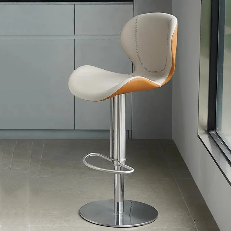 

Luxury Swivel Bar Chairs High Counter Stools Backrest Household Modern Minimalistic Bar Chair Metal Cadeira Bar Furniture WZ50BC