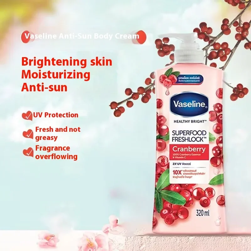 Vaseline Cranberry Essence Body Lotion with Vitamin C Moisturizing Brightening Skin Cream 4