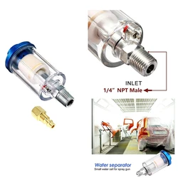 Fashionwater – filtre séparateur d'huile, filtre de pistolet de pulvérisation à filetage mâle et femelle NPT de 1/4 pouces, raccord de compresseur de ligne d'air 