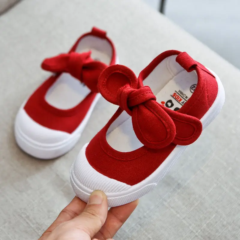 

Kids Casual Shoes Baby Children Sneakers Summer Toddler Canvas Shoes Fashion Bowknot Soft Cloth Flats Girls Shoes Factory Outlet