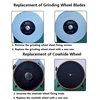 220V Desktop Grinder Front  Back Electric Fused Corundum Sharpener Polisher Low Speed Sharpener 3