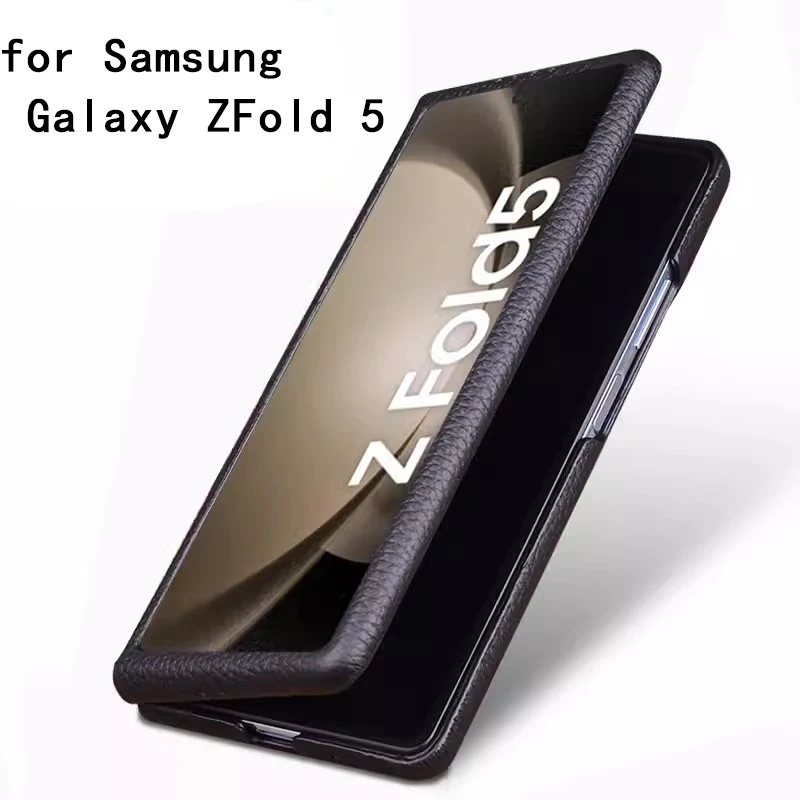 

Genuine Leather Phone Case for Samsung Galaxy Z Fold 5 Carcasa Luxury Flip Funda Cover for Galaxy ZFold5 Coque Capa zfold 5 bag