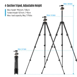Compact Camera Tripod with Panoramic Ballhead (Q160SA Tripod)