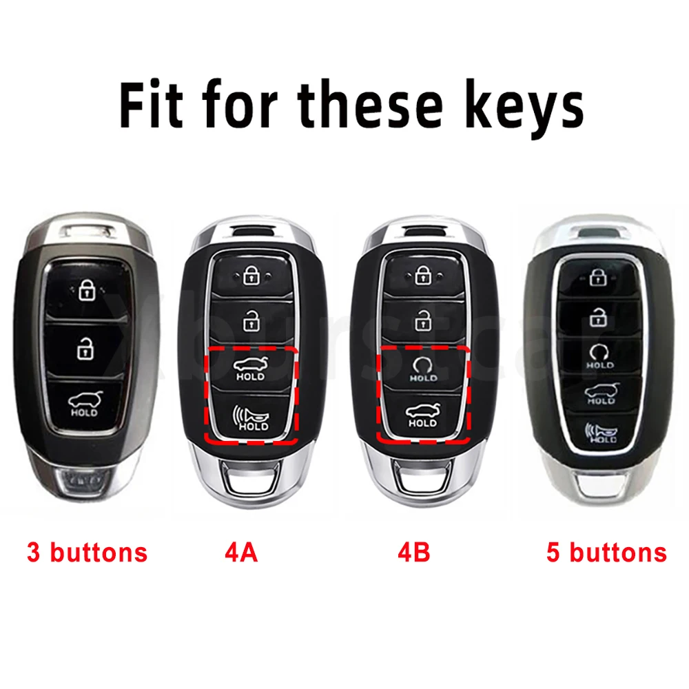 Premium TPU Car Key Case Cover Shell with Button Protection