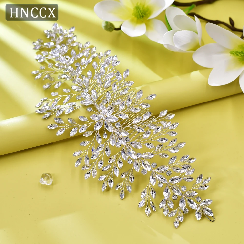 HNCCX Shiny Rhinestone Bride Comb For Party Bridal Tiara Elegant Woman Headwear Wedding Hair Accessories Bridesmaid Gift CP311