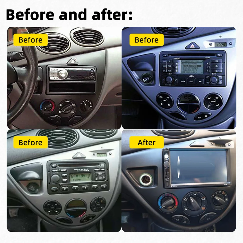 Ekiy T900 Autoradio Multimedia Player Für Ford Fiesta 1995-2001 Focus Mk1  1998-2004 Android 10 Navigation GPS 2Din Stereo Keine DVD