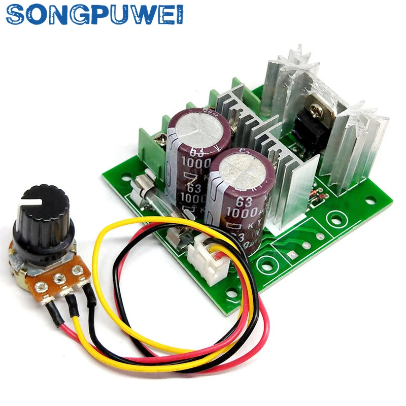 조정 가능한 DC 모터 속도 컨트롤러 모듈, 전위차계 PWM 모터 컨트롤러, CCMHCW, DC 12V-40V, 400W, 10A, 13kHz, 24V, 36V