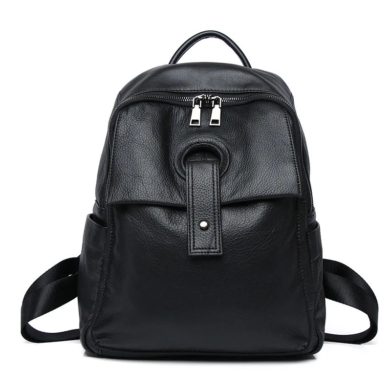 2024 Leisure Travel Backpack Women's Genuine Leather Cowhide Fashion Large Capacity Backpack 2