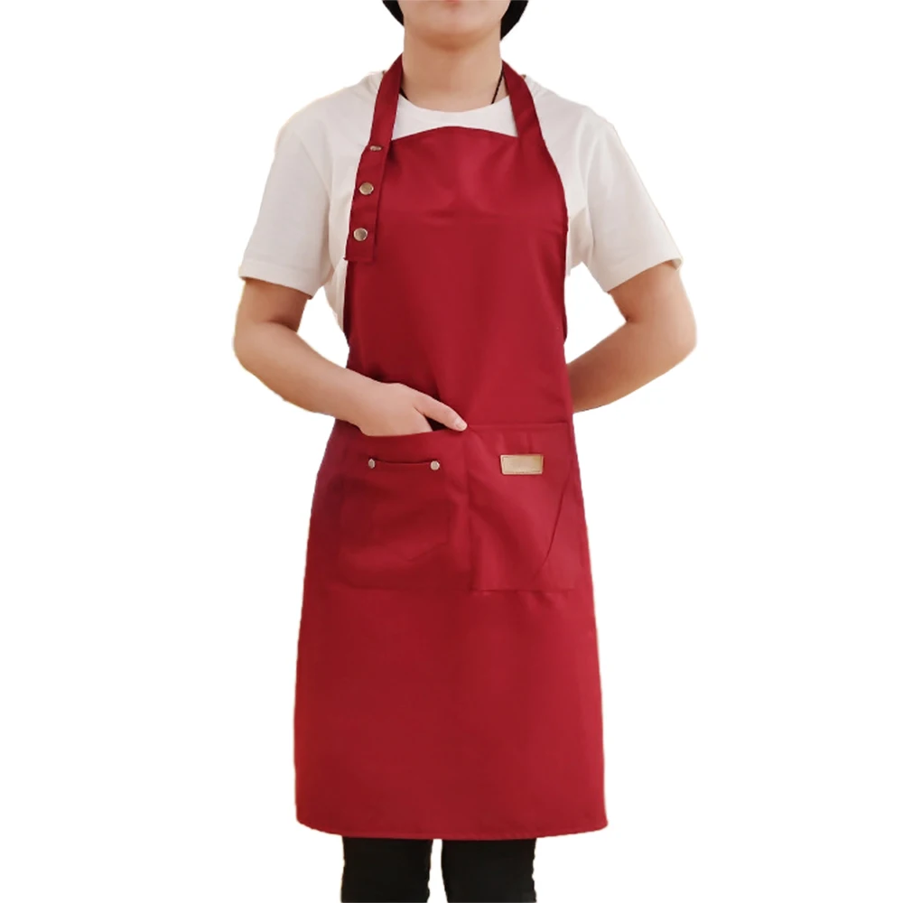 

Apron for Men Women With Adjustable Straps and Pockets Bib Aprons Waterproof Oil Resistant Kitchen Chef Baking Cooking BBQ