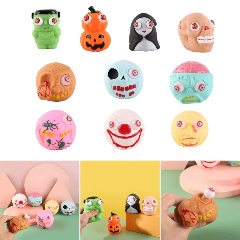 

Halloween Toy Squishy Squeeze Stress Relief Anxiety Toy Fun & Quirky for Kid School Classroom Prize PartyFavors Gift