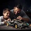 2024 Black V12 Block Roadster RC Tech Racer 1:14DIY Roadster building block assembly Block car toy birthday gift （1280 granule） 4