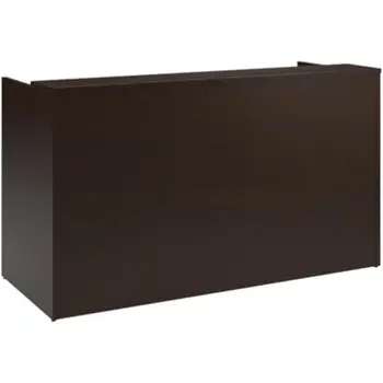 Furniture Arrive 72W 30D Reception Desk with Shelf and Mobile File Cabinet in Mocha Cherry 4
