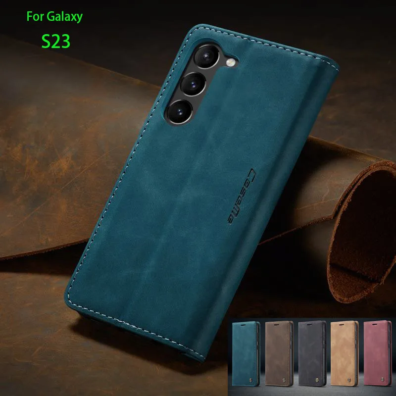 Case Cover For Samsung S23 Luxury Flip Magnetic Attraction Leather Wallet Phone Cover For Samsung Galaxy S 23 S23