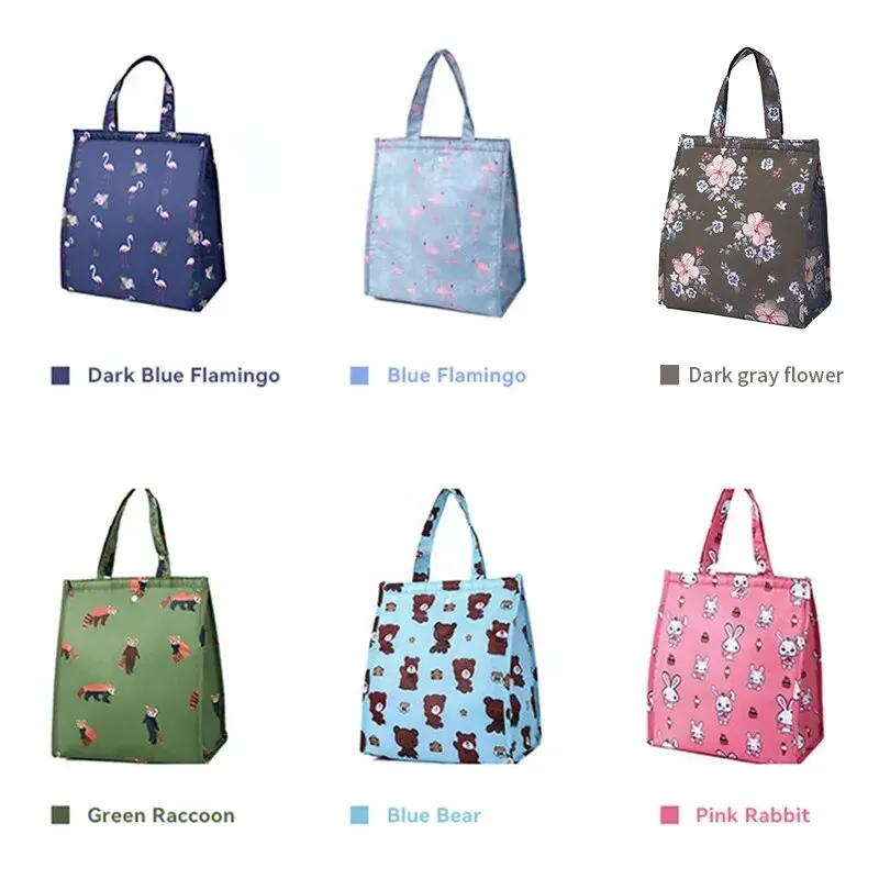 Waterproof Foldable Handheld Lunch Thermal Bag Aluminum Foil Insulation Large Capacity Storage Lunchbox Bento Bag insulated bag thermal food bag