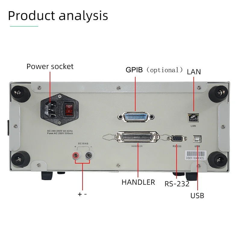 East Tester LCR Benchtop Digital Bridge 100kHz-1MHZ Desktop LCR Tester Meter Capacitance Resistance Impedance Inductance Measure 3