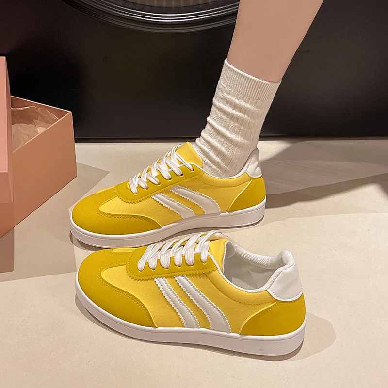 Schuhe Frau Trend Casual Turnschuhe Komfortable Lace Up Wohnungen Tennis Schuh Atmungsaktive Wanderschuhe Jogging Schuh Zapatillas De Mujer