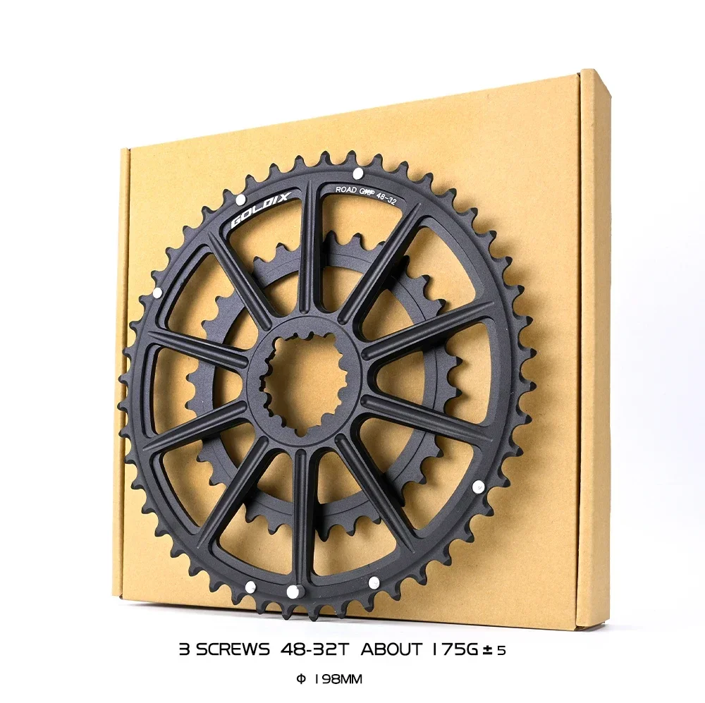 Description Picture 6 of itemGOLDIX Road Bike Crankset  Bike Chainring Set - 53-39T 52-36T 50-34T 48-32T 46-30T - Compatible with SHIMANO&SRAM 10/11/12 Speed