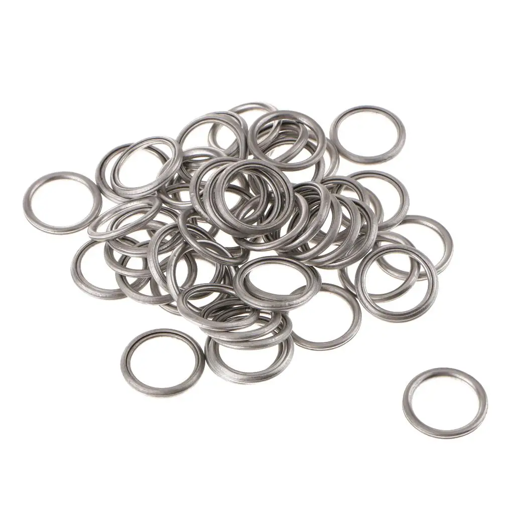50 Pcs Oil Drain Plug Washer Gaskets MD050317 for Mitsubishi V5 V6 Aluminium Alloy