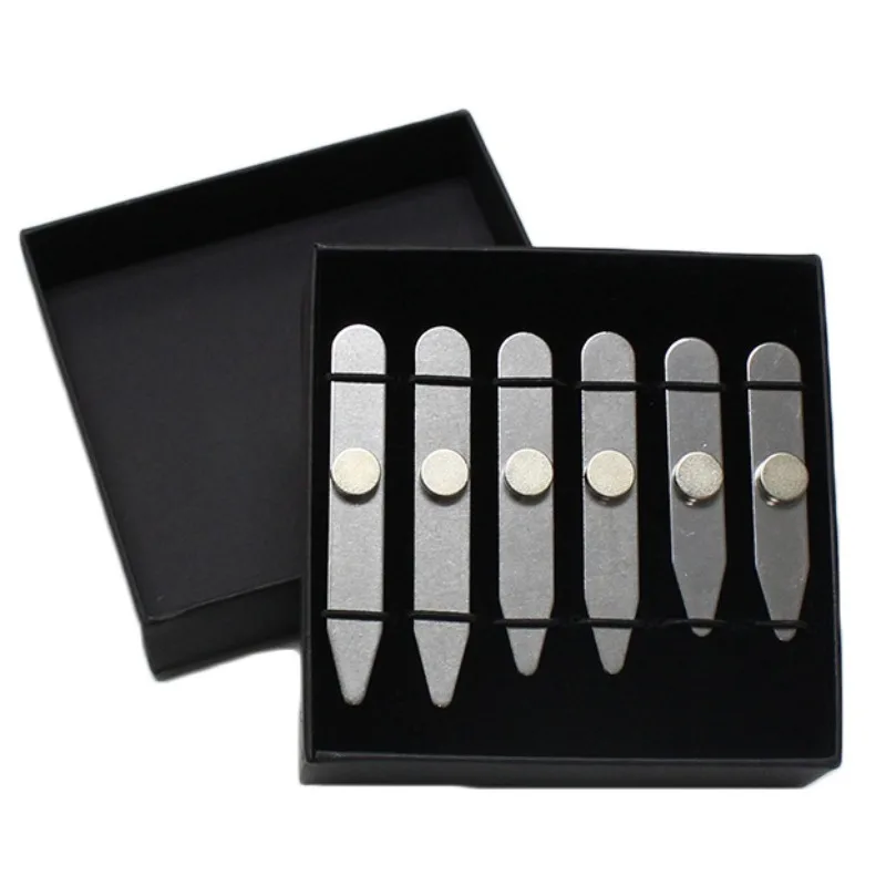 3 Size Stainless Steel Collar Stays For Man Collar Support Business Men Gift Shirt Bone Stiffener Inserts Fixed Jewelry With Box