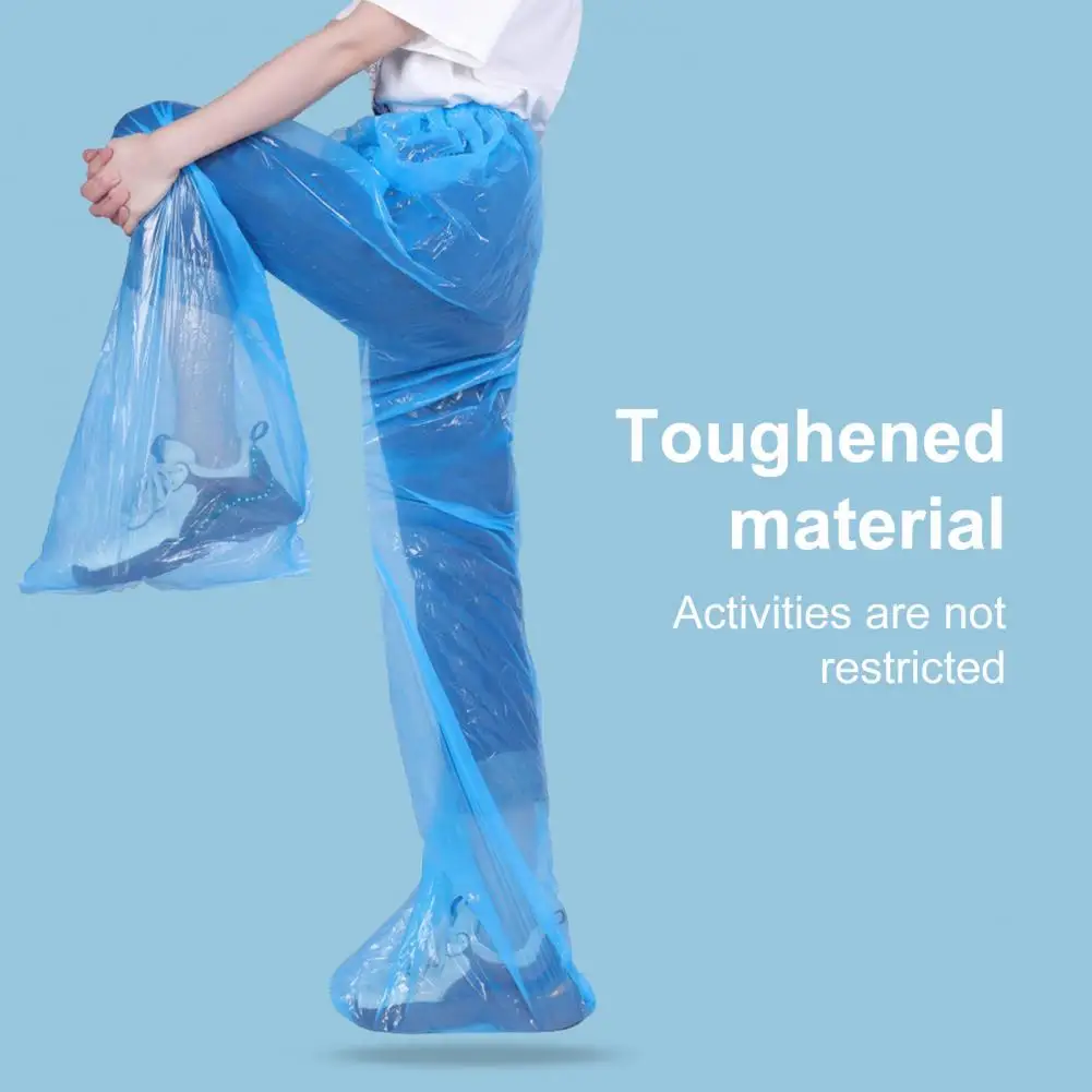 Rain Pants Waterproof Elastic Waist Rain Trousers For Men Women 130cm/107cm Length Non-disposable Trousers For Outdoor/Hiking disposable rain pants