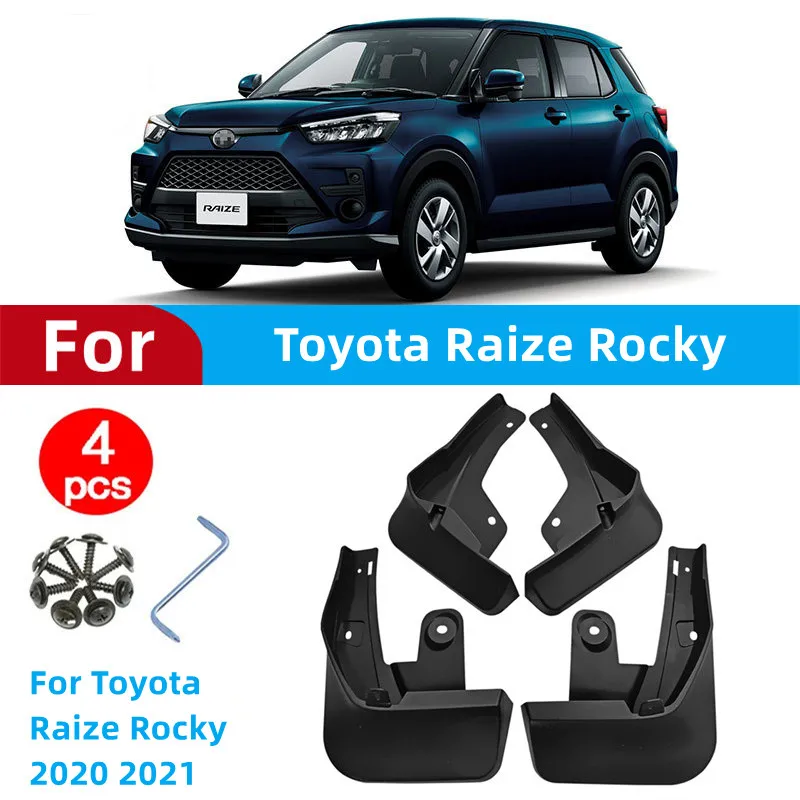 

Брызговики для Toyota Raize Rocky 2020 2021, аксессуары, брызговики, брызговики, передние и задние детали, набор из 4 шт.